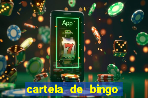 cartela de bingo cha de bebe